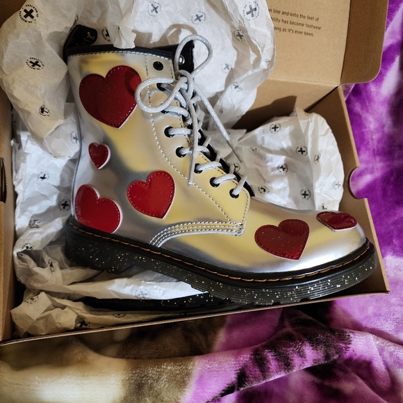 Rare Youth Sz 6 Cosmic Glitter Dr Martens - Picture 3 of 7